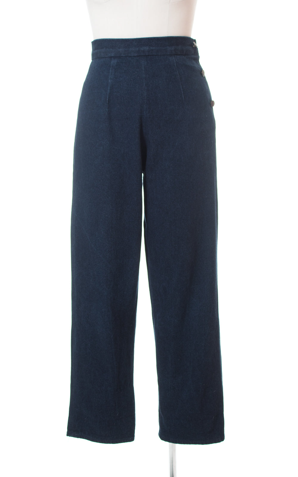1950s Style High Waisted Denim Jeans