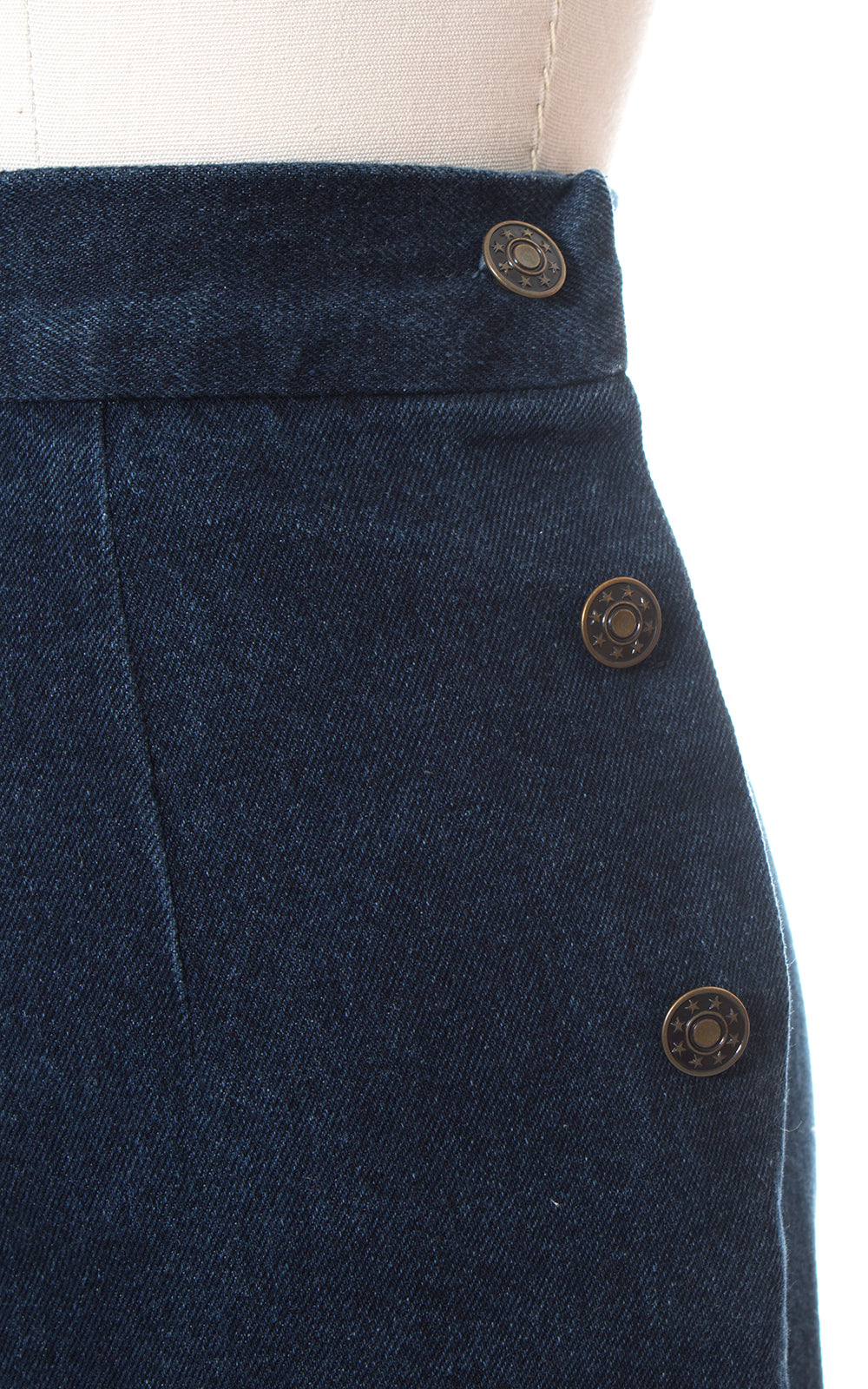 1950s Style High Waisted Denim Jeans