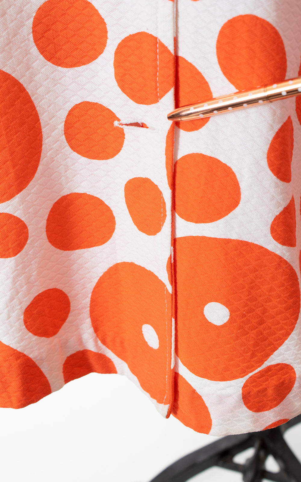 1950s Polka Dot Cotton Piqué Shirtwaist Dress | small/medium