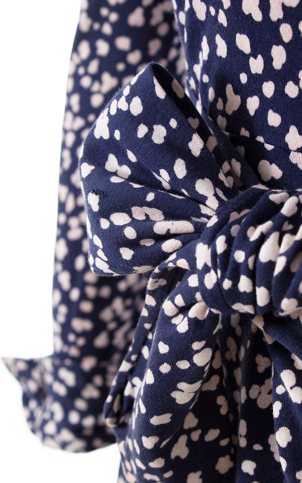 1970s DIANE VON FURSTENBERG Spotted Jersey Wrap Dress | x-small/small/medium