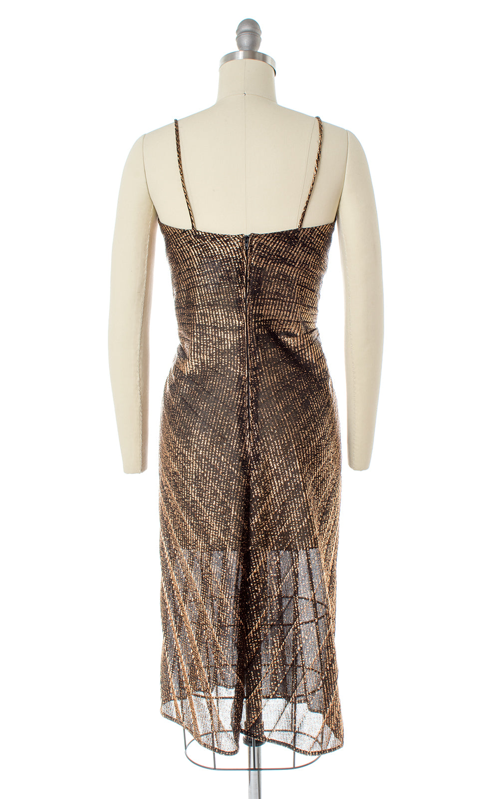 1950s Style Travilla Inspired Gold Accordion Pleated Party Dress