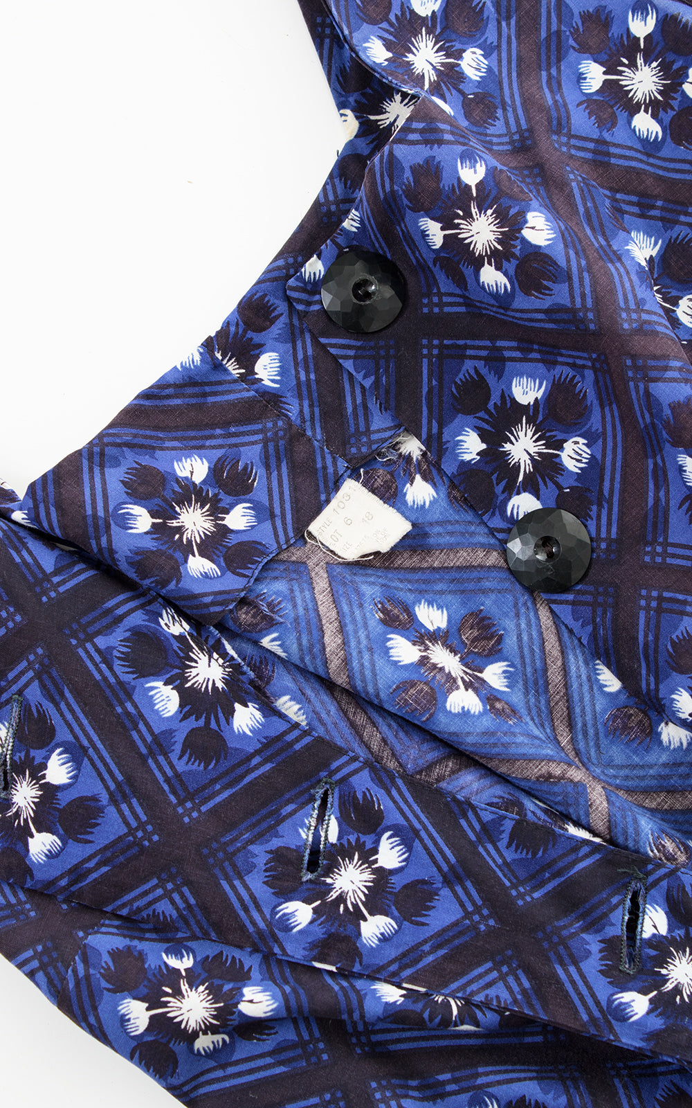 1950s Floral Cotton Shirtwaist Sundress