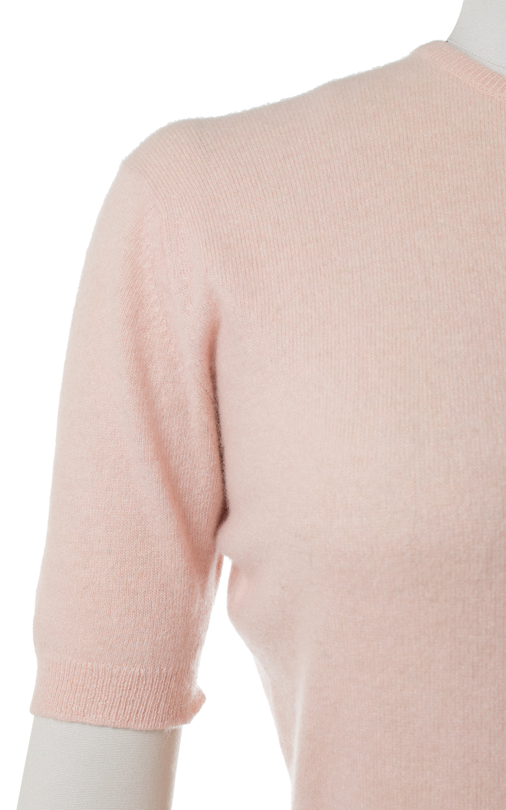 1950s Light Pink Cashmere Sweater Top | small/medium