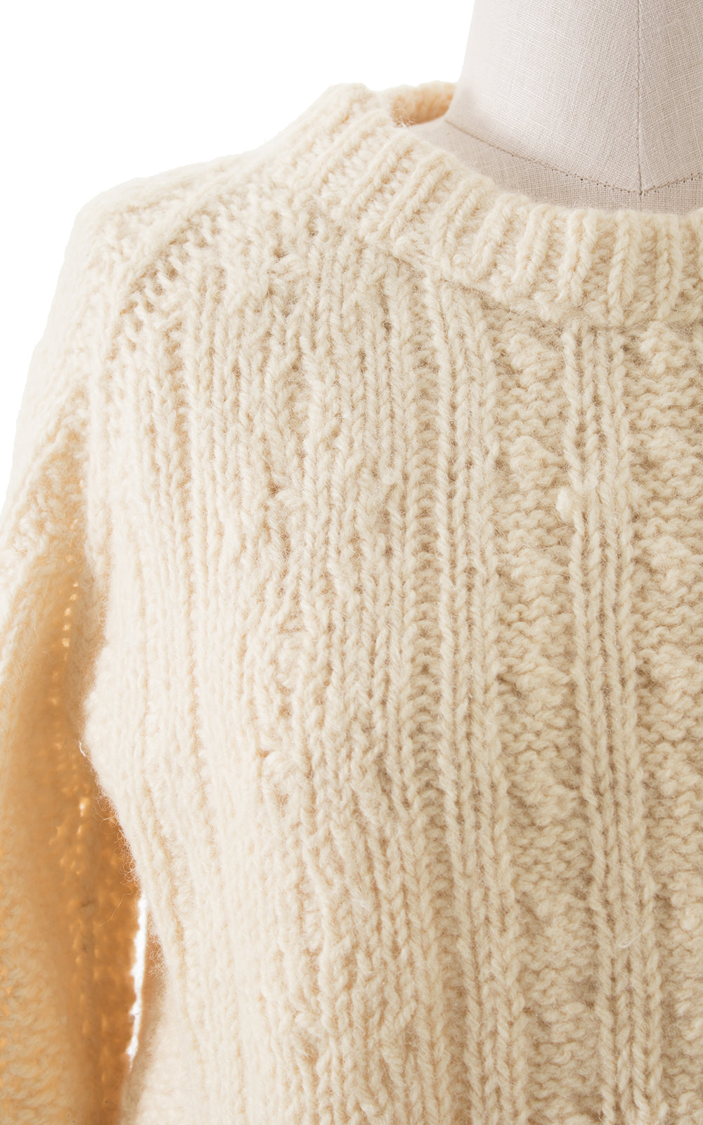 1980s Cable Knit Wool Sweater