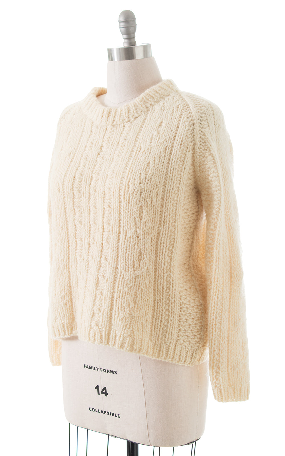 1980s Cable Knit Wool Sweater
