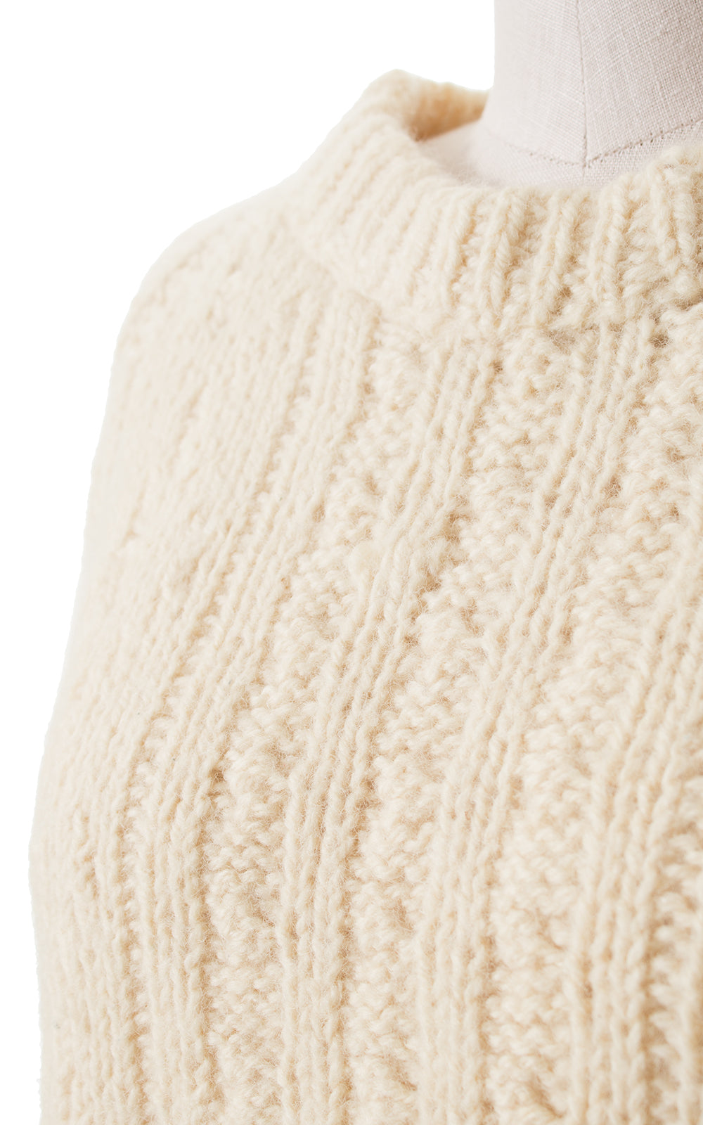 1980s Cable Knit Wool Sweater