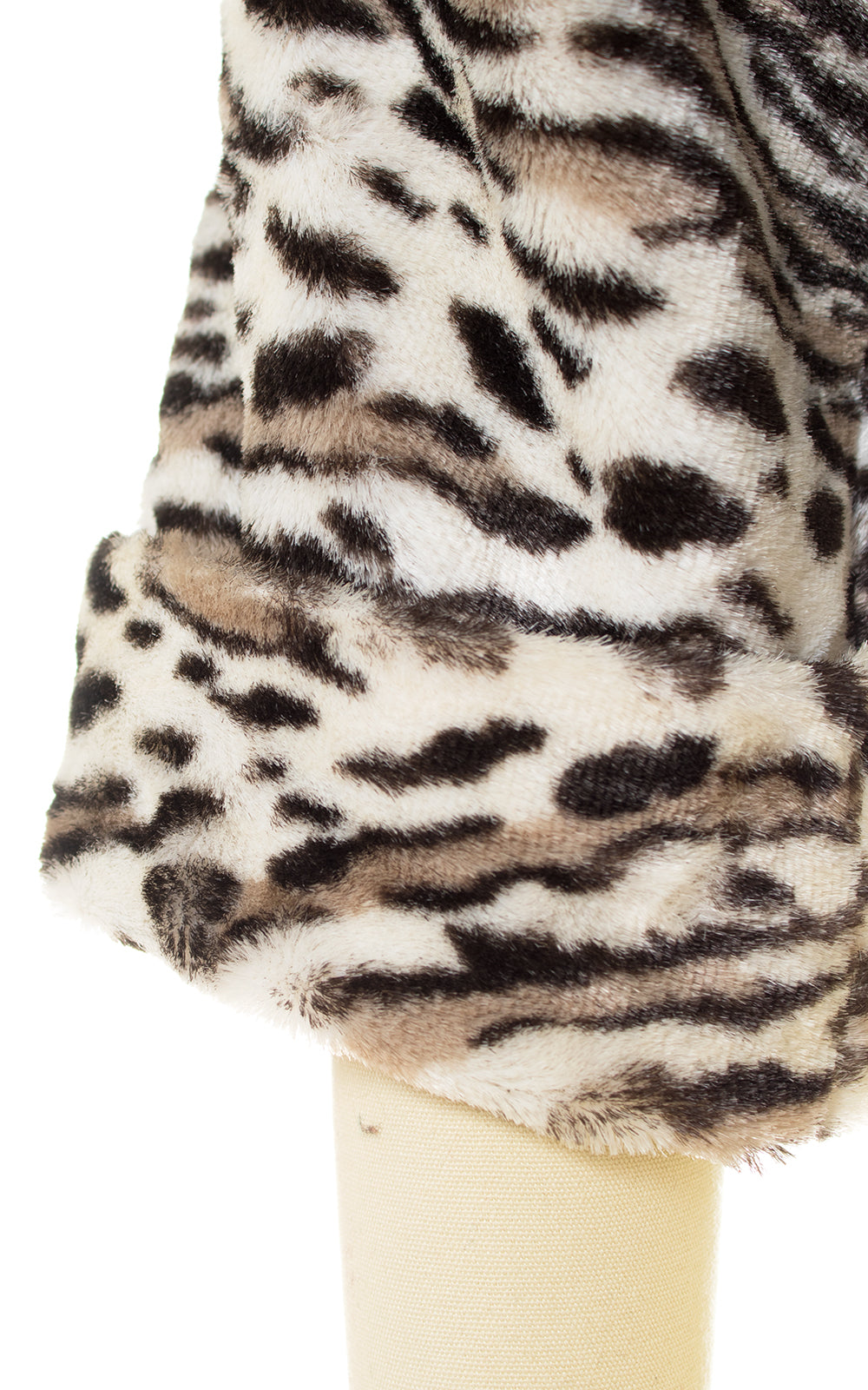 1960s Leopard Print Faux Fur Bolero Jacket