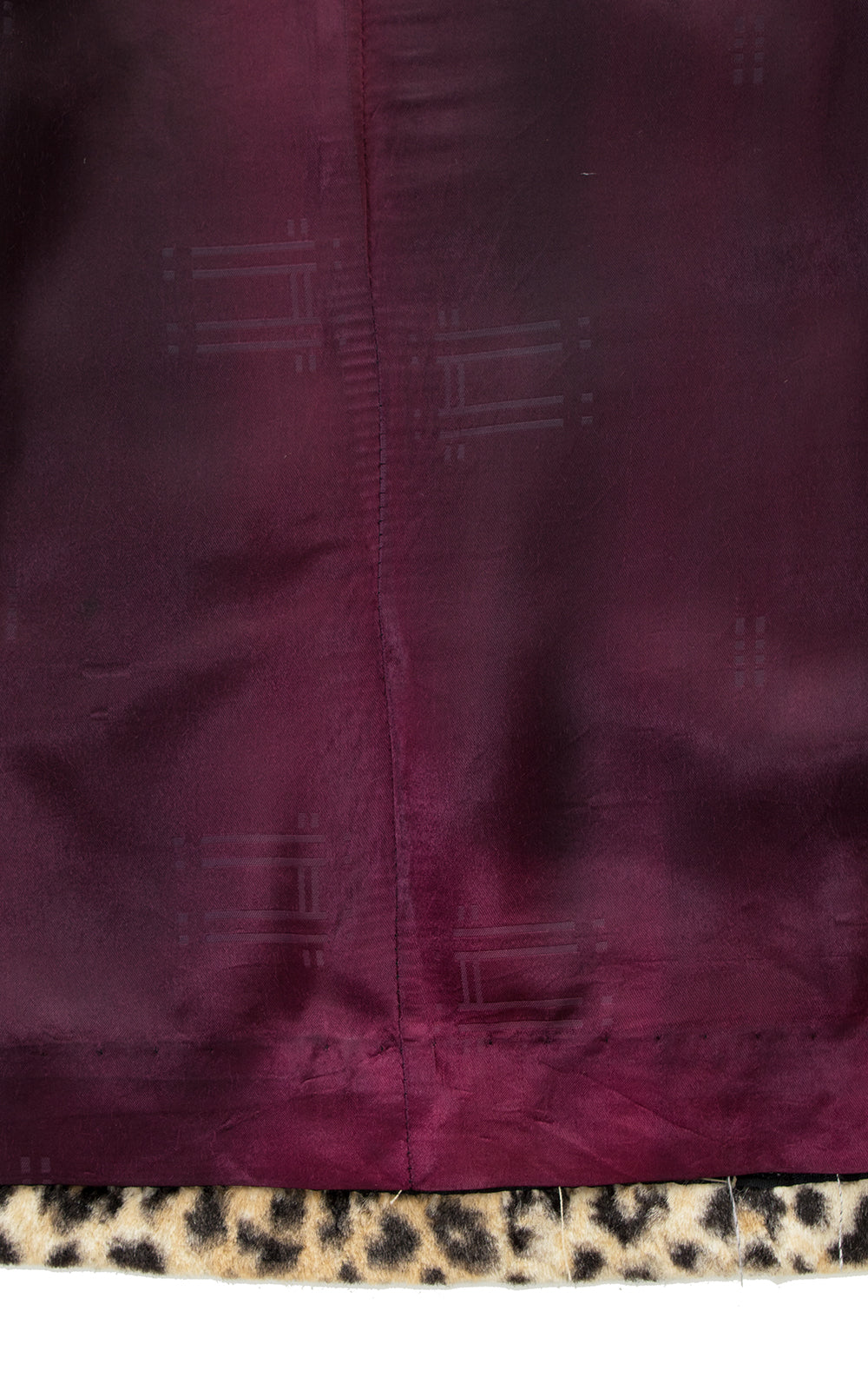 950s Leopard Print Faux Fur Swing Coat