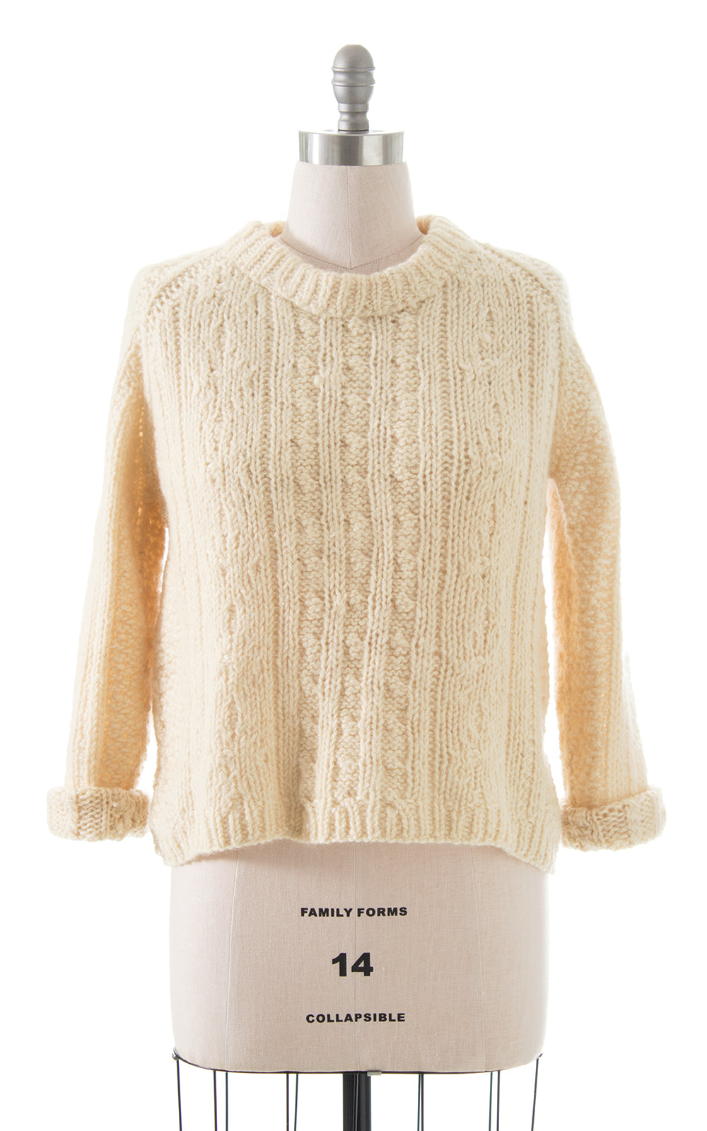 1980s Cable Knit Wool Sweater