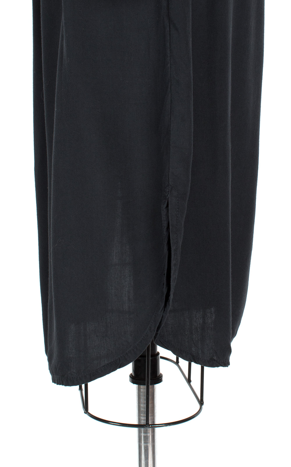 1980s Moon & Clouds Novelty Cutwork Black Sundress