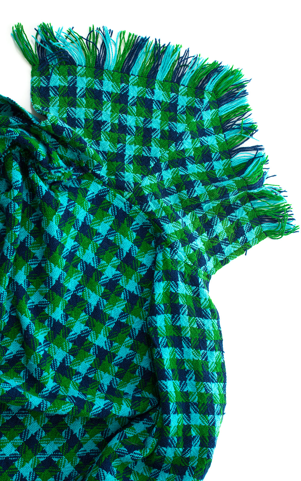 1960s Fringe Plaid Wool Jacket