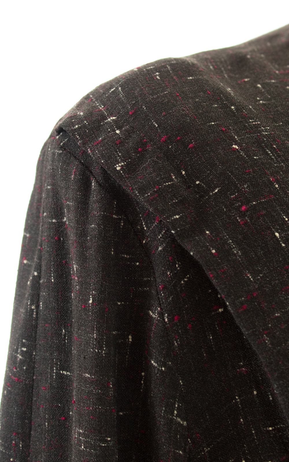1950s Flecked Brown Shirtwaist Wiggle Dress