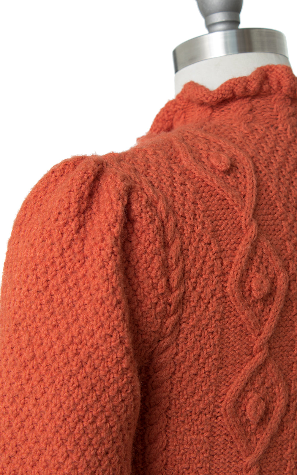 1970s Burnt Orange Knit Cardigan