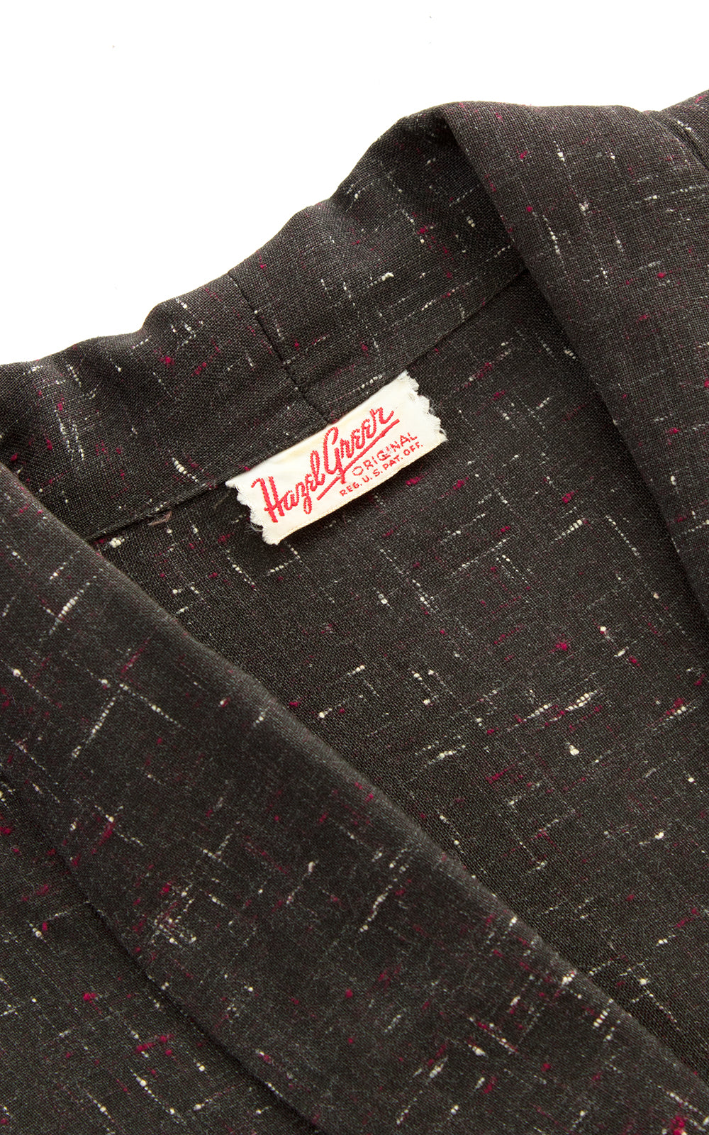 1950s Flecked Brown Shirtwaist Wiggle Dress