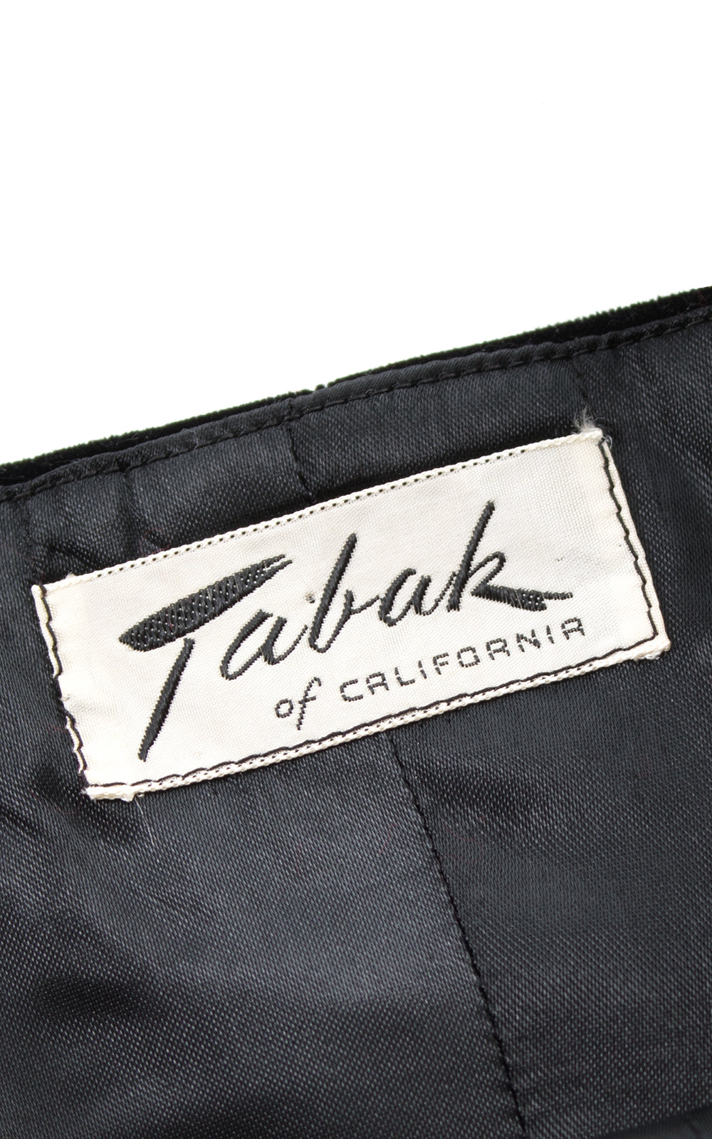 1950s Black Velvet Sweetheart Top