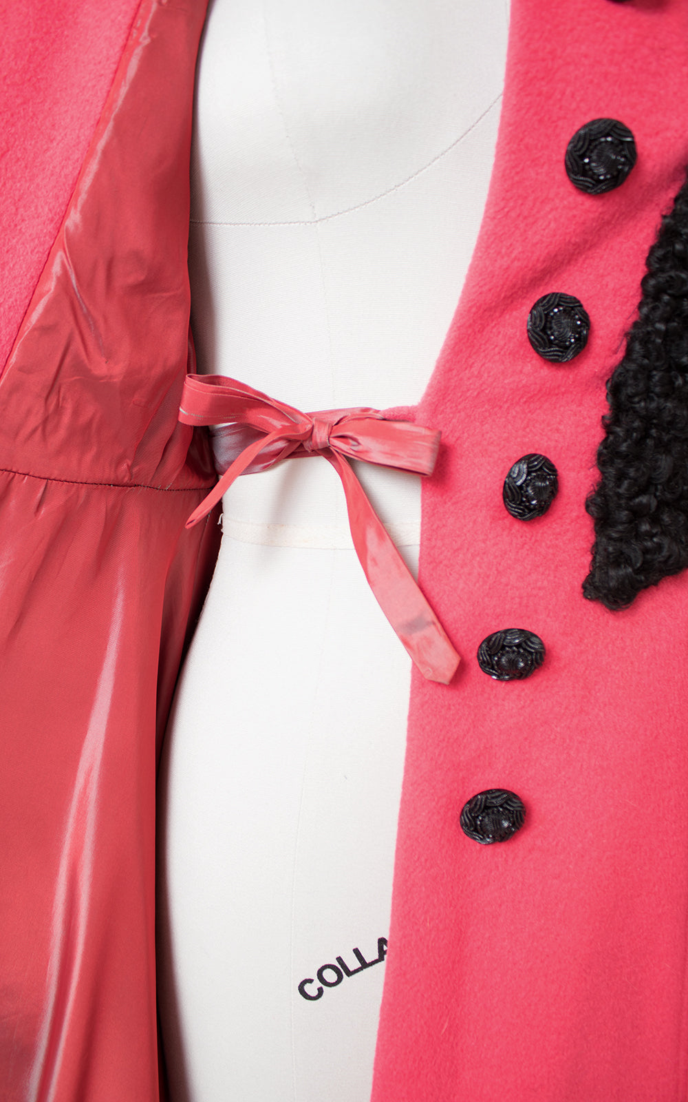 1940s Wool & Persian Lamb Fur Princess Coat