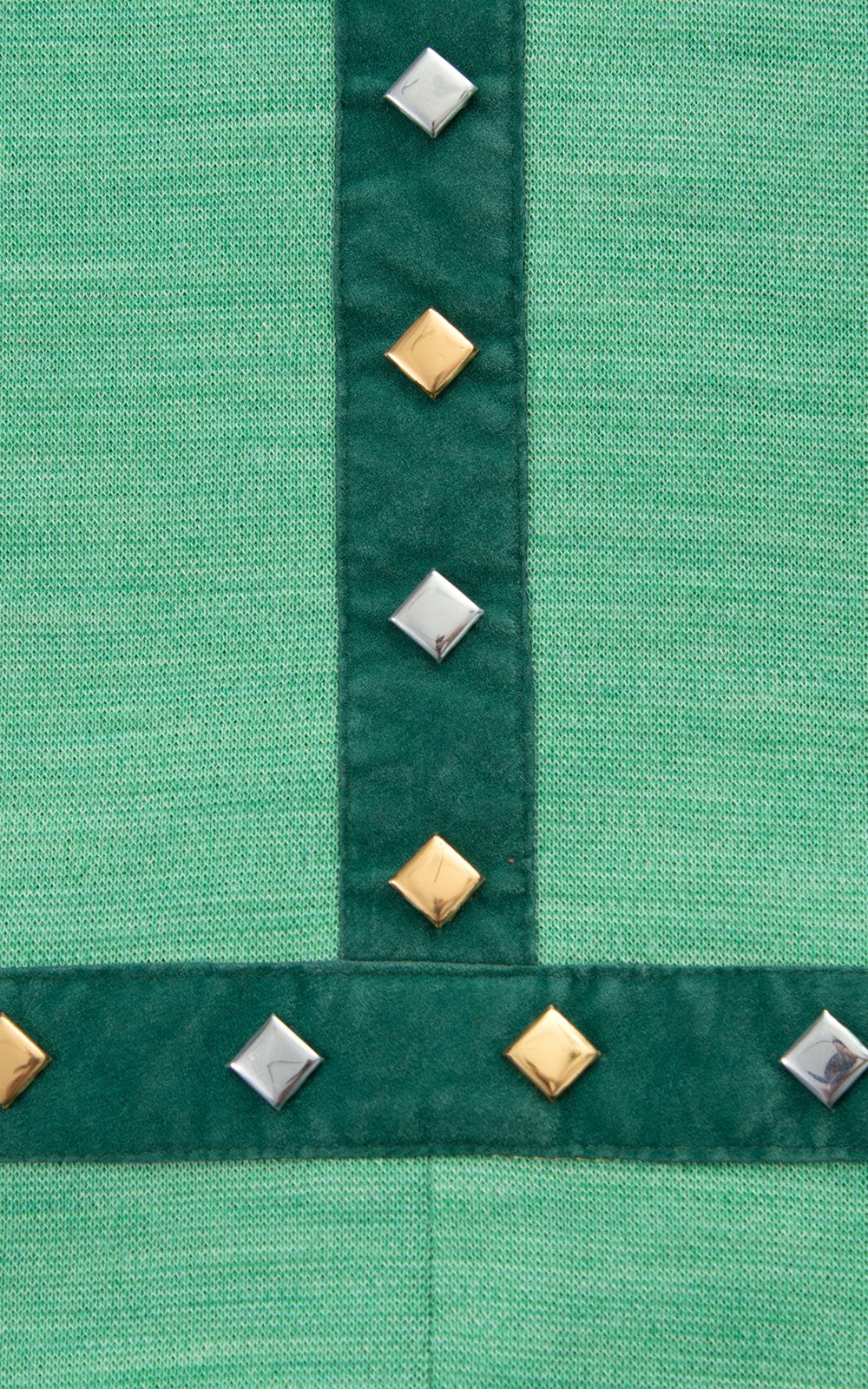 1970s Studded Knit Maxi Dress