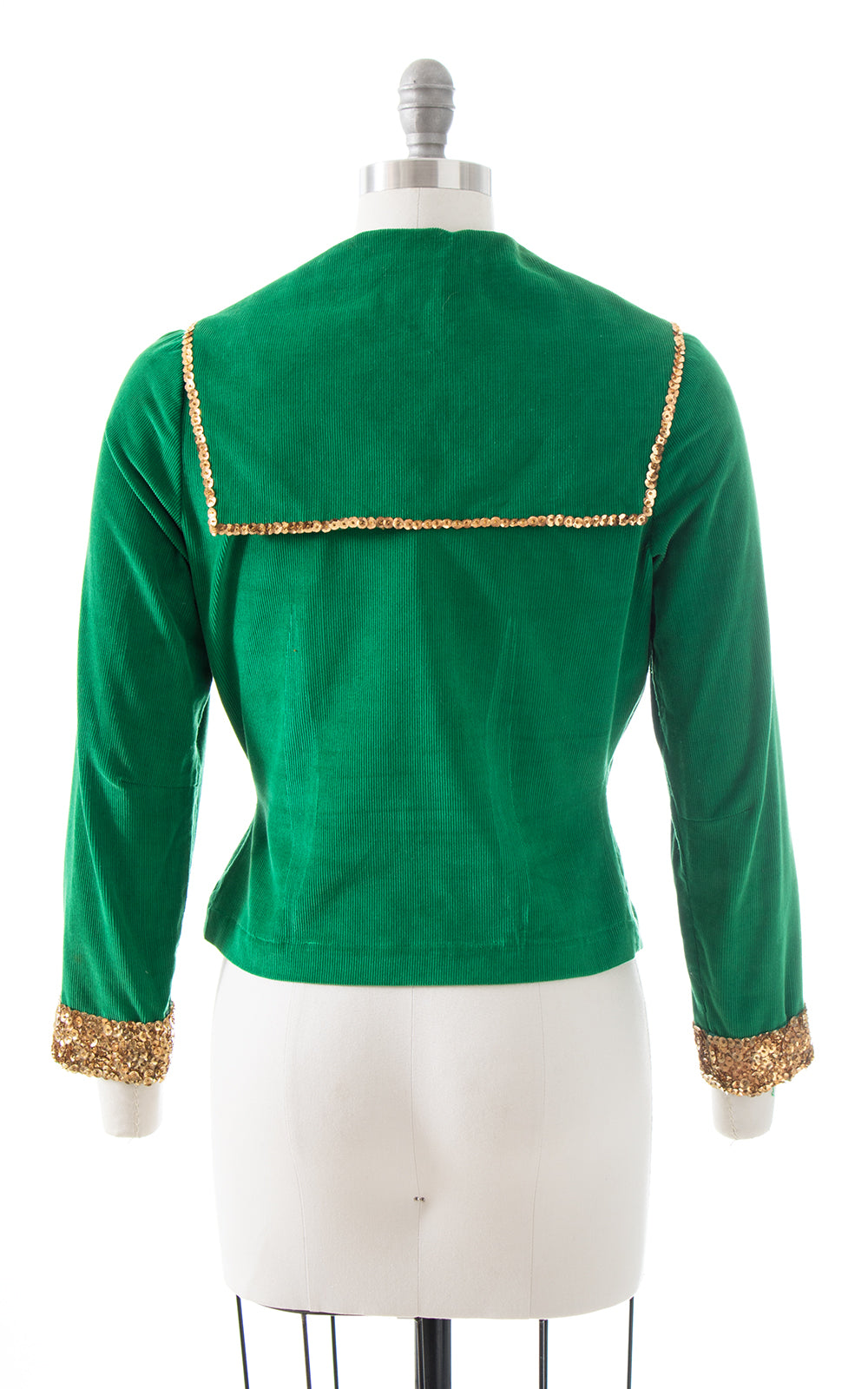 1950s Corduroy & Sequin Sailor Blouse