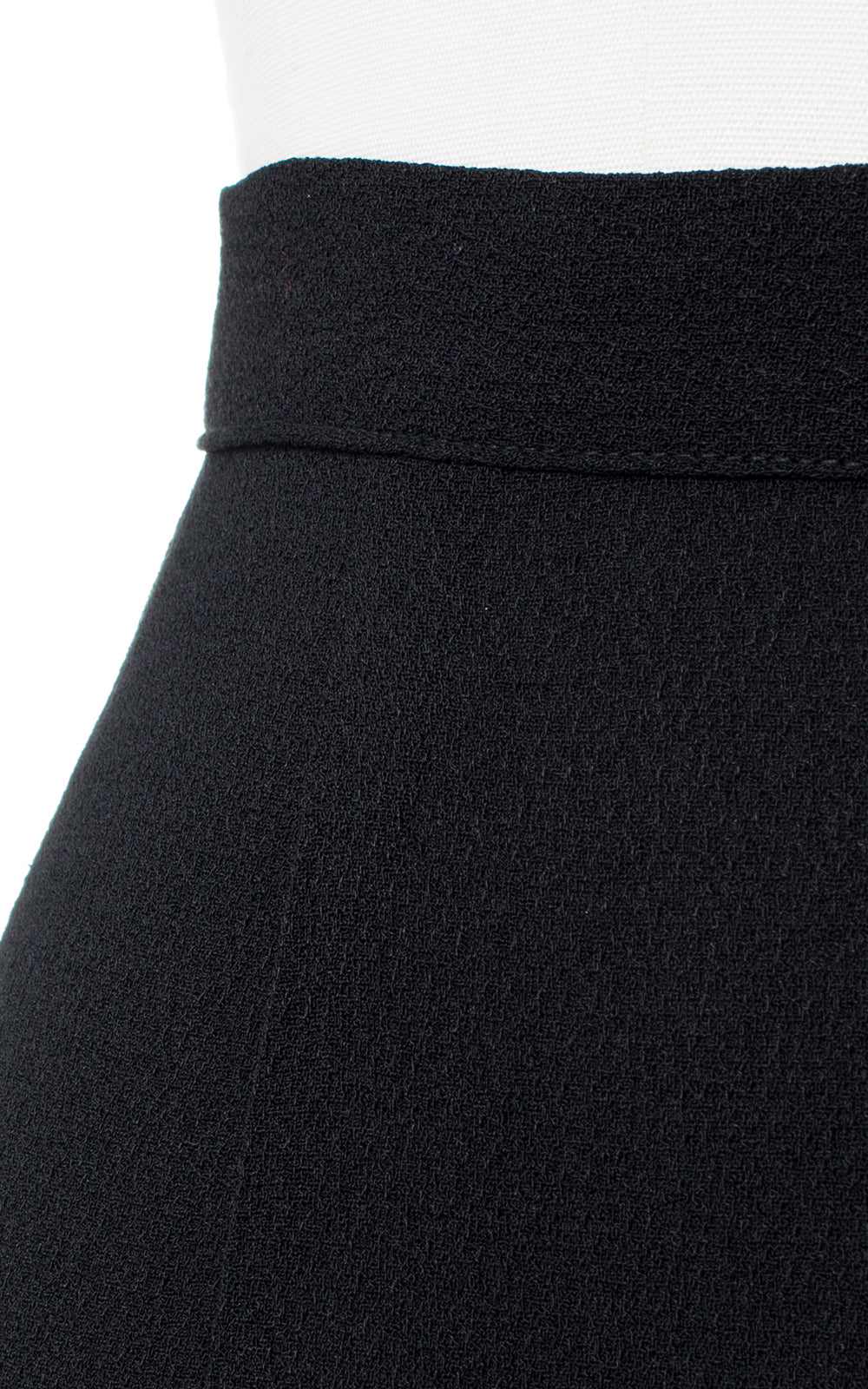 1930s Black Rayon Crepe Skirt