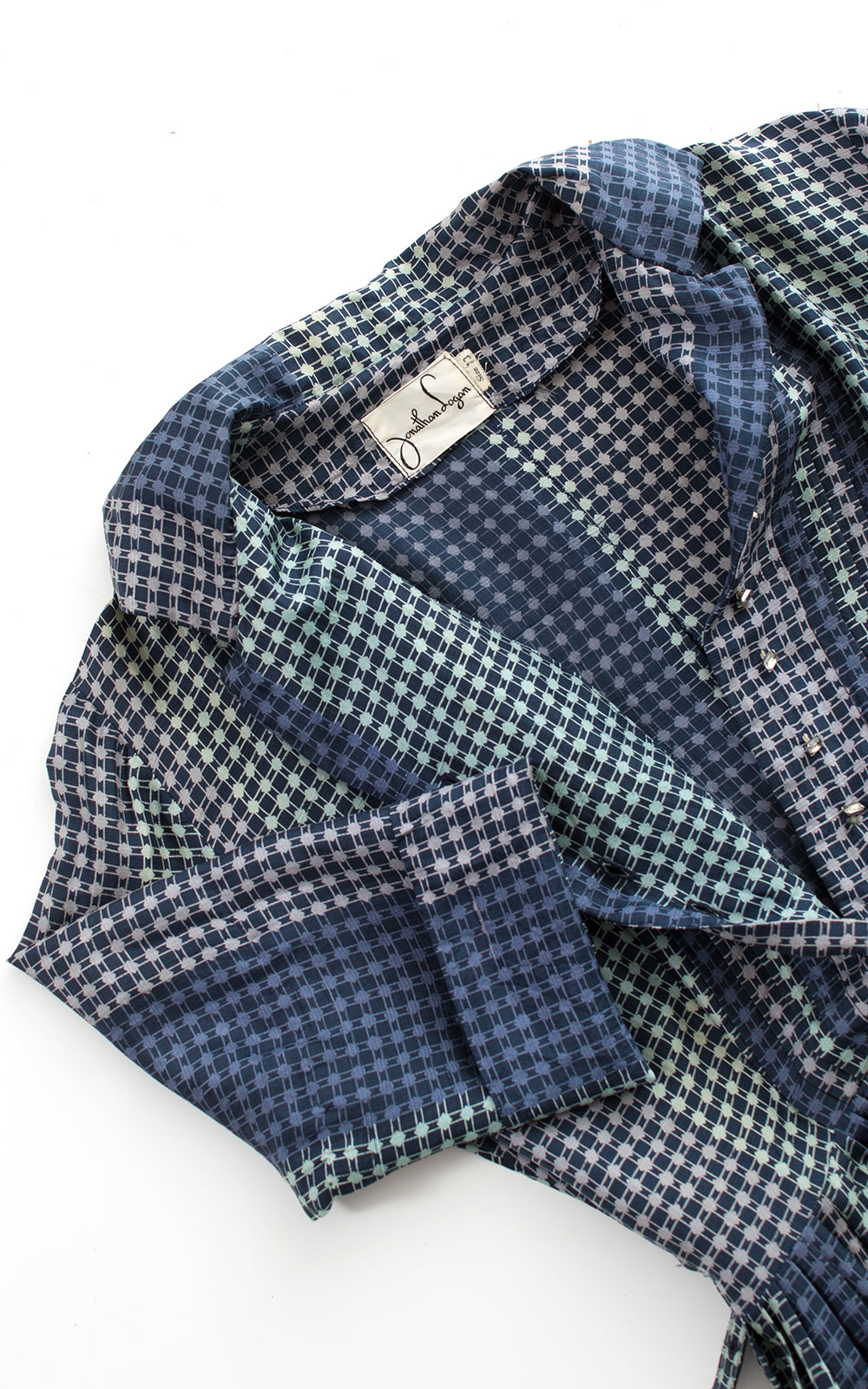 1950s Jonathan Logan Plaid Silk Shirt Dress