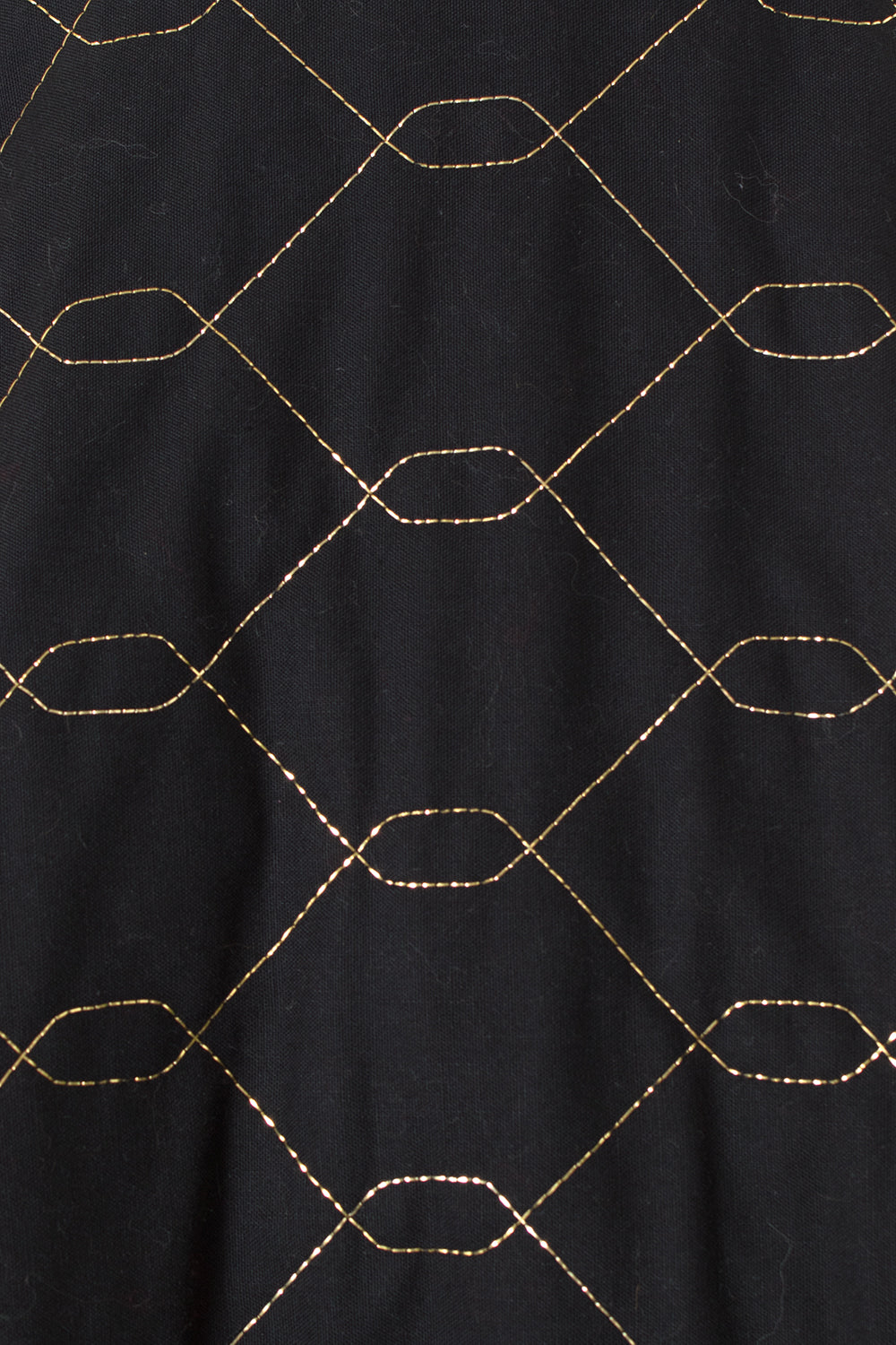 1950s Gold Lurex & Quilted Cotton Circle Skirt