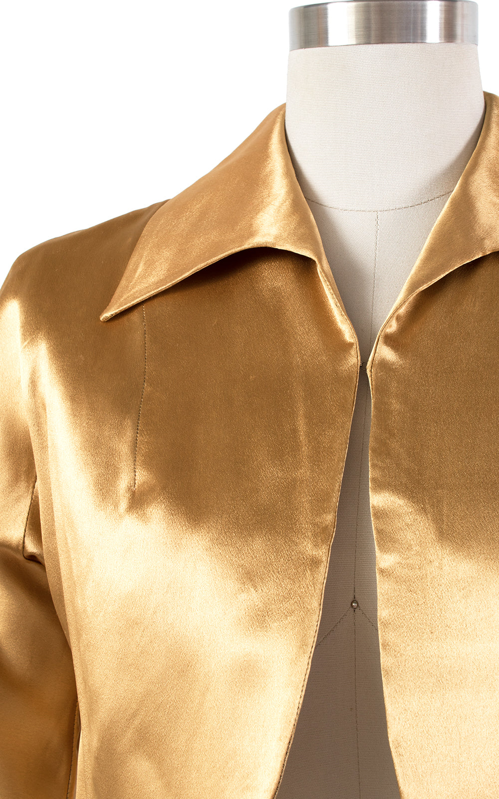 1930s Champagne Gold Liquid Satin Bolero