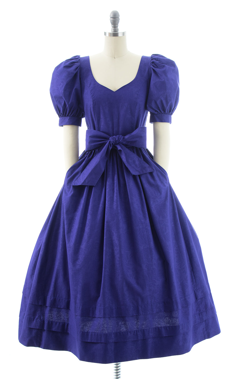 1980s Laura Ashley Puff Sleeve Dress with Pockets | x-small/small Birthday Life Vintage 1980s Laura Ashley Puff Sleeve Dress with Pockets | x-small/small Birthday Life Vintage