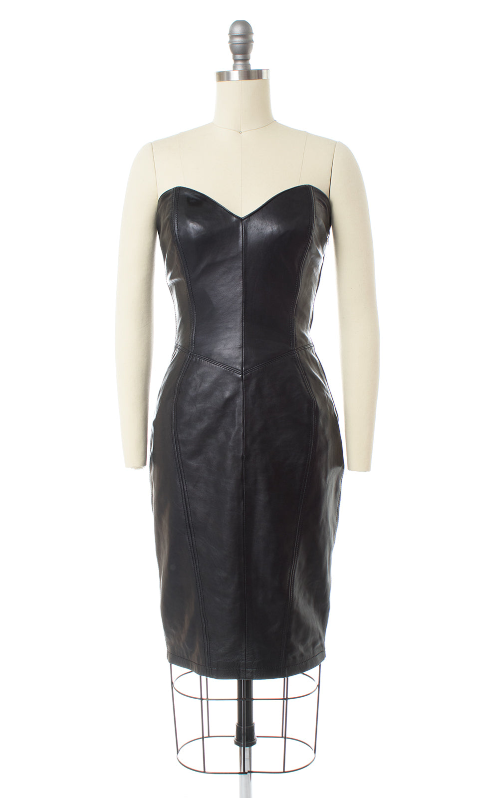north beach leather dresses Michael Hoban for North Beach Leather Black Lambskin Body-Hugging Dress For Sale at 1stDibs