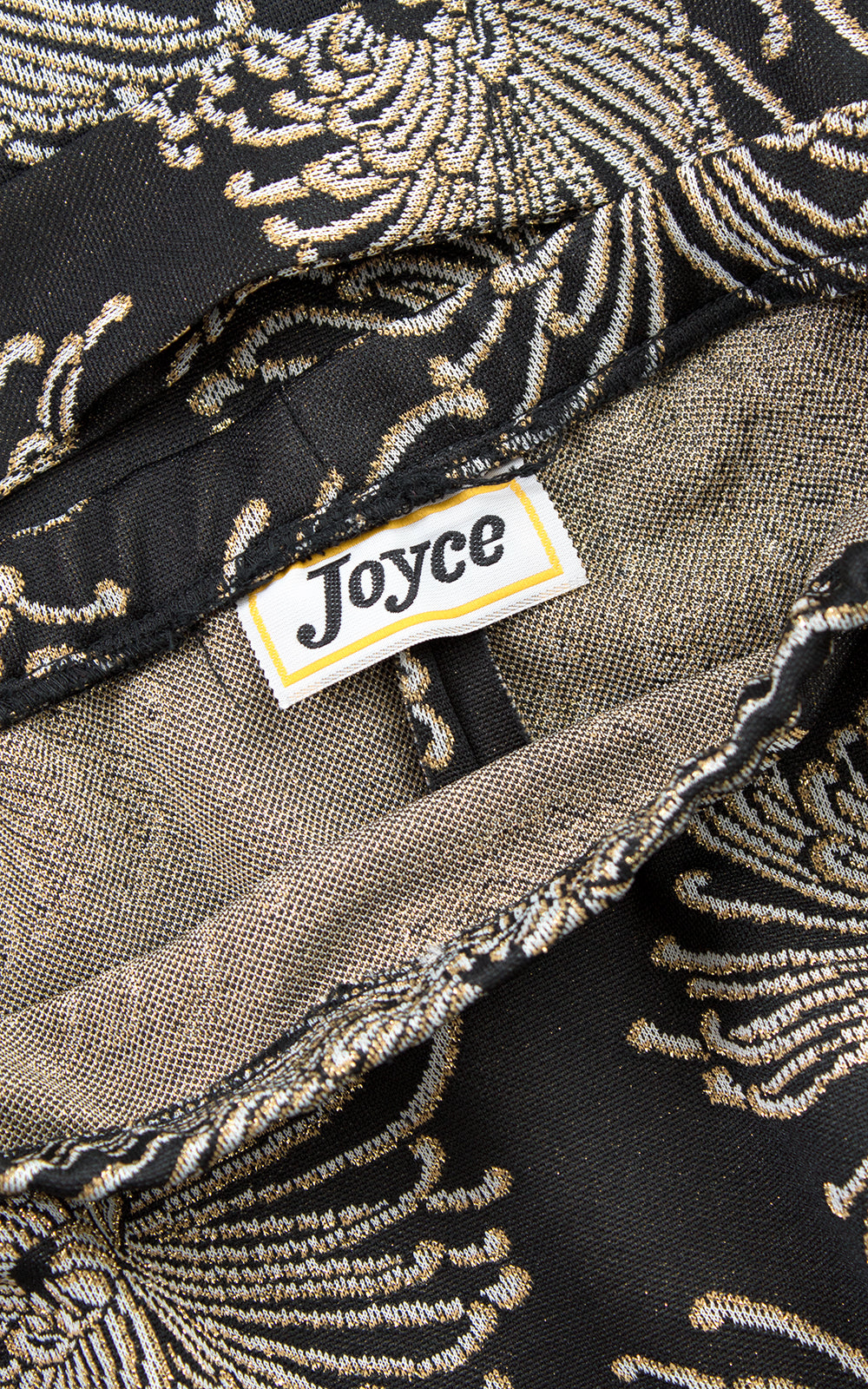 1970s Metallic Chrysanthemum Maxi Skirt