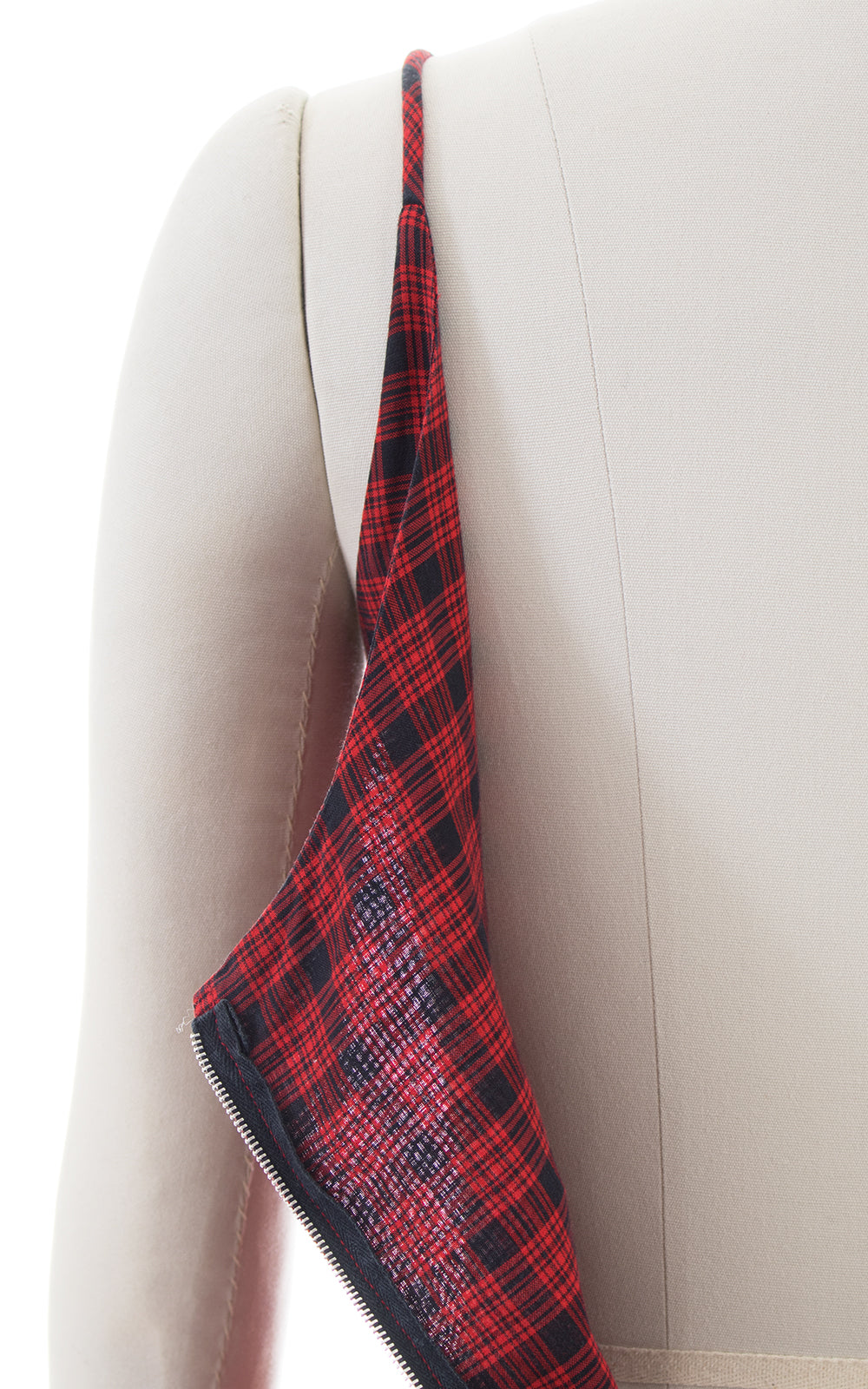 1950s Plaid Cotton Spaghetti Strap Sundress