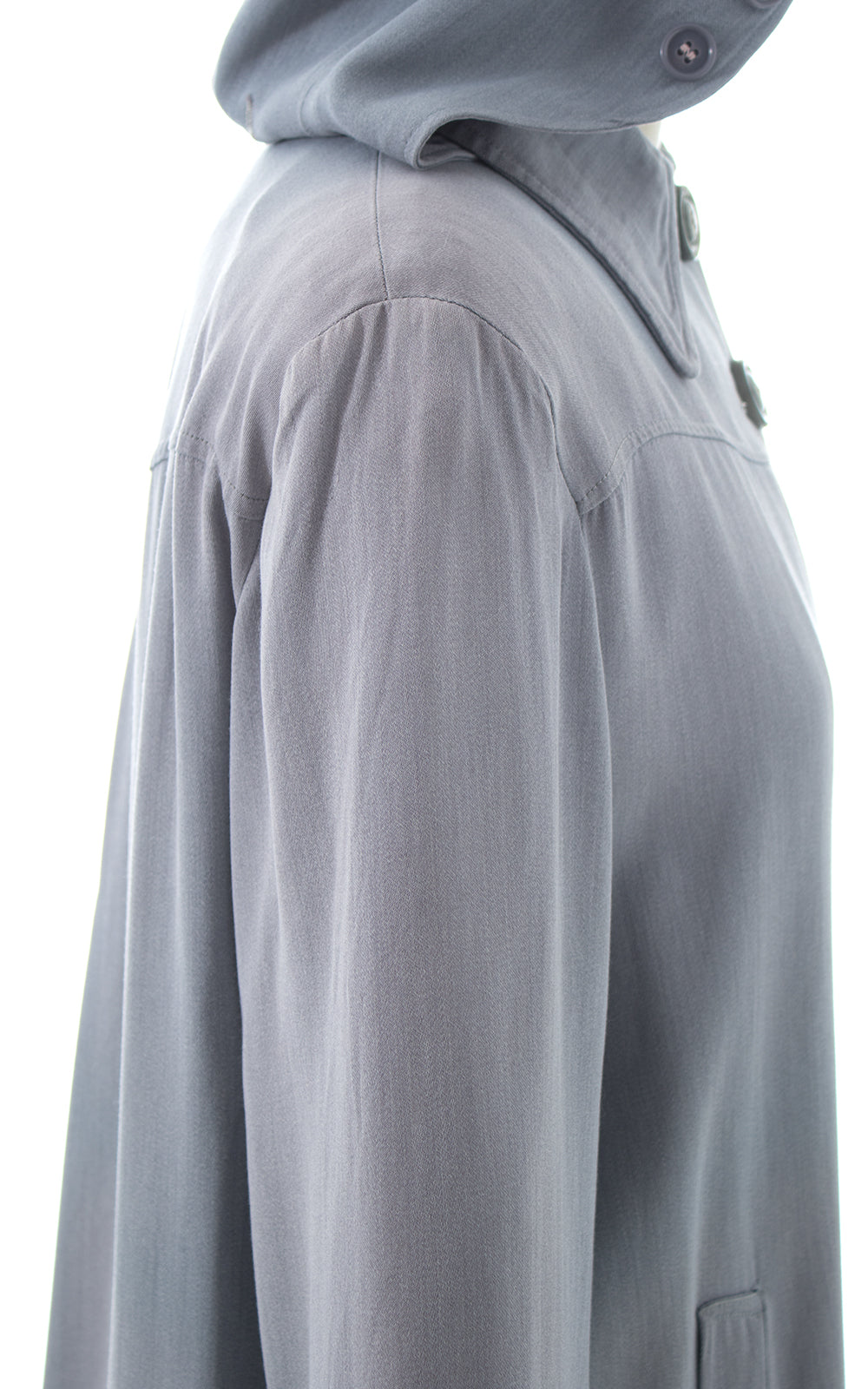 1940s Hooded Raincoat