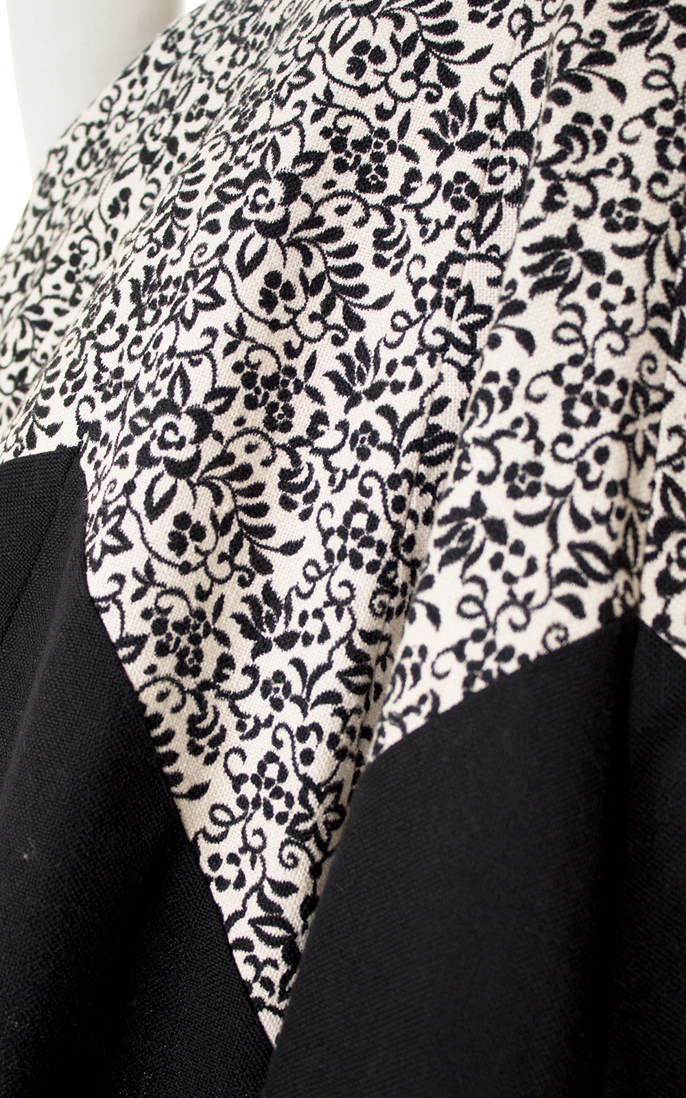 1950s Floral Zig Zag Circle Skirt Cotton Sundress