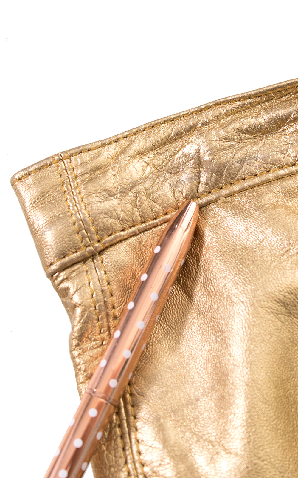1980s Metallic Gold Leather Mini Skirt