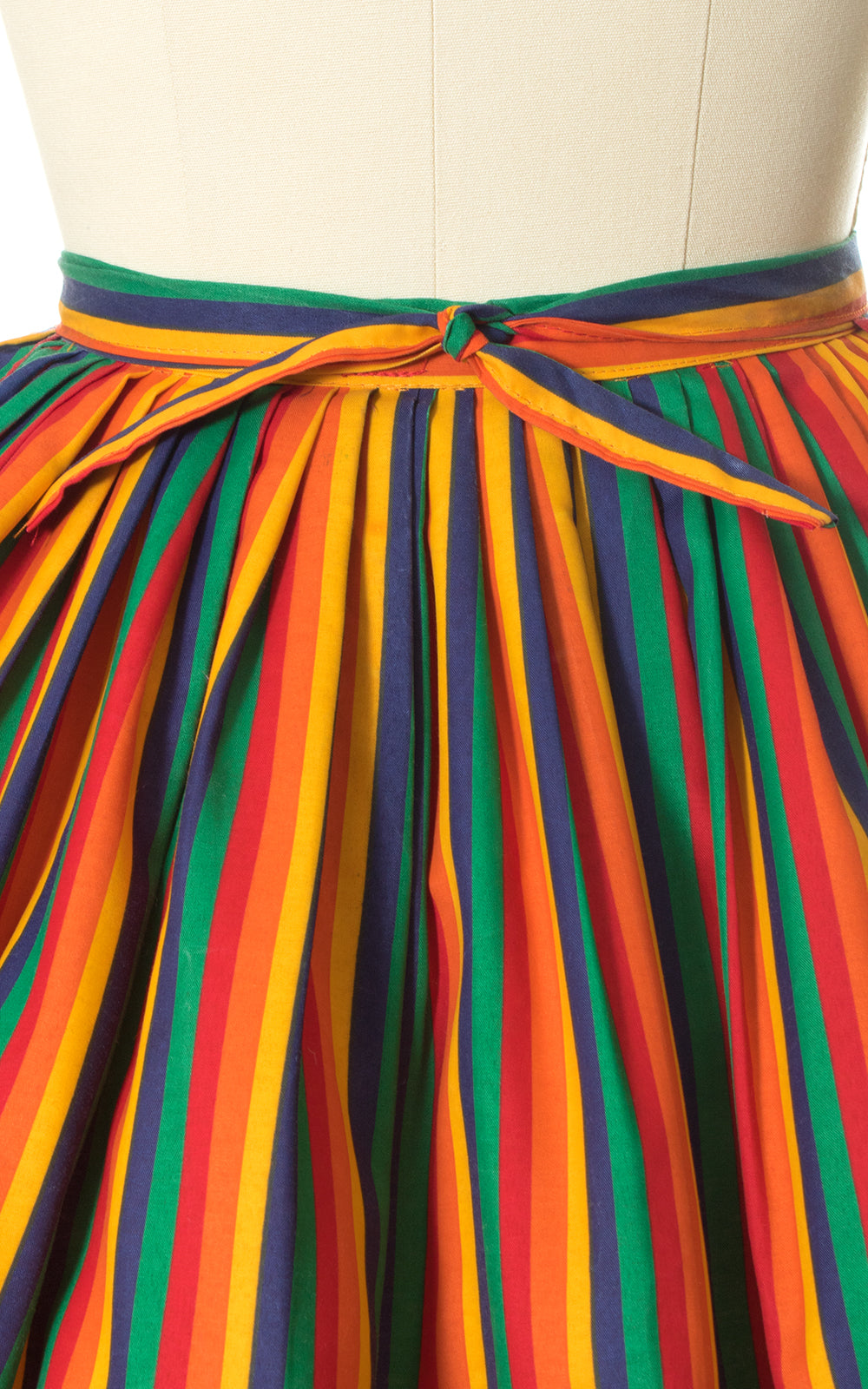 1970s Rainbow Striped Circle Skirt