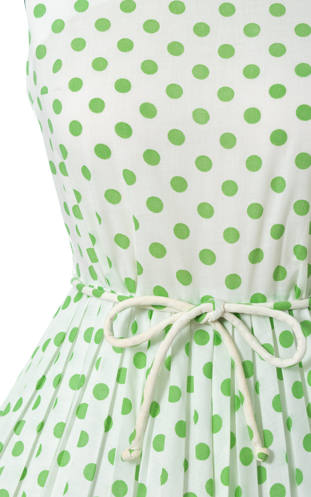 1950s Polka Dot Accordion Pleated Sundress