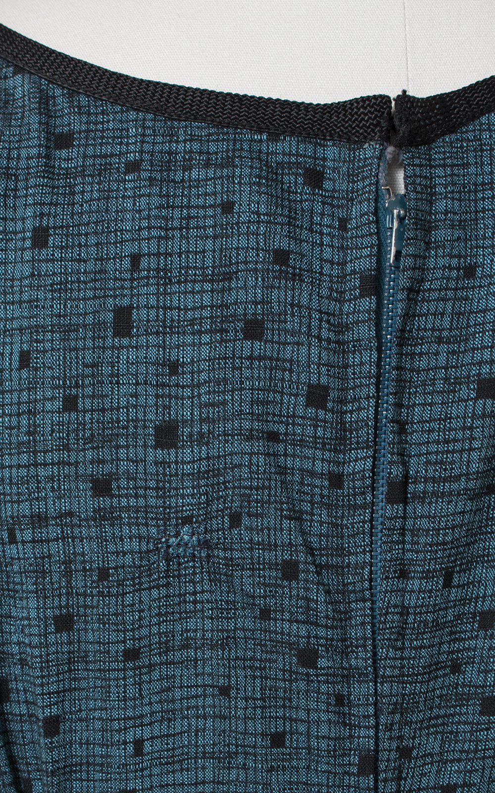 1950s Square Plaid Dress | medium