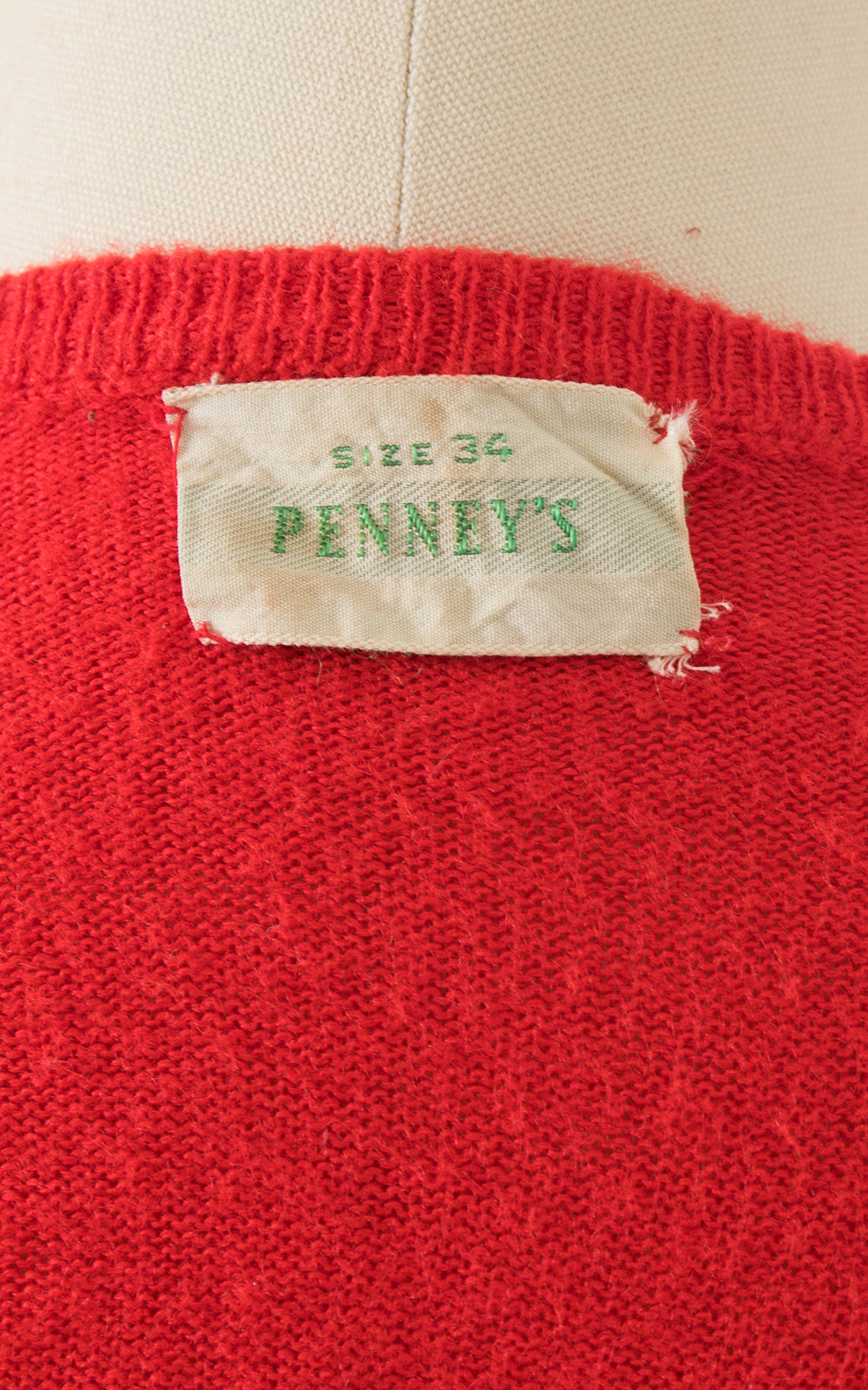 1950s Red Knit Cardigan