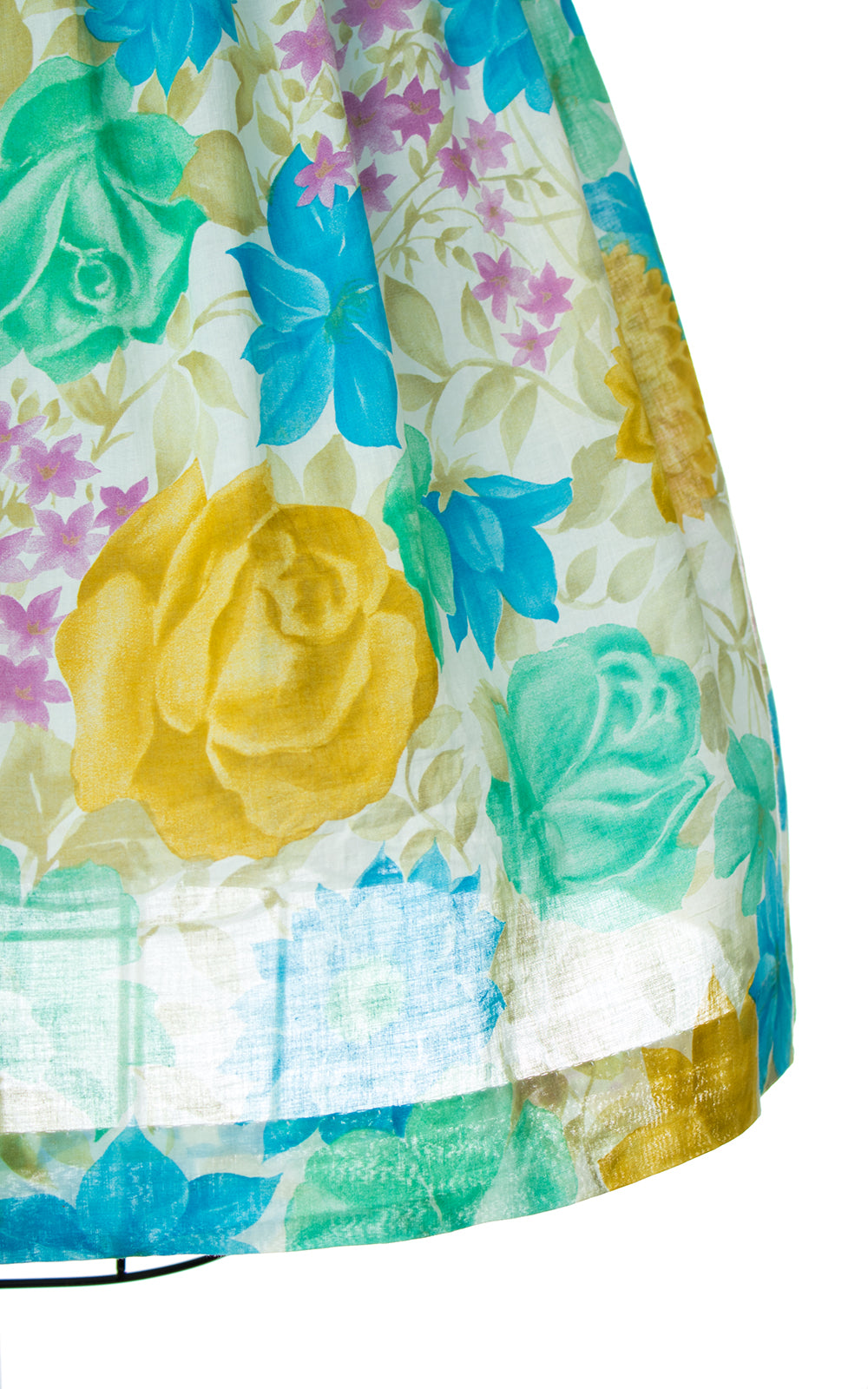 1950s Floral Shirtwaist Dress