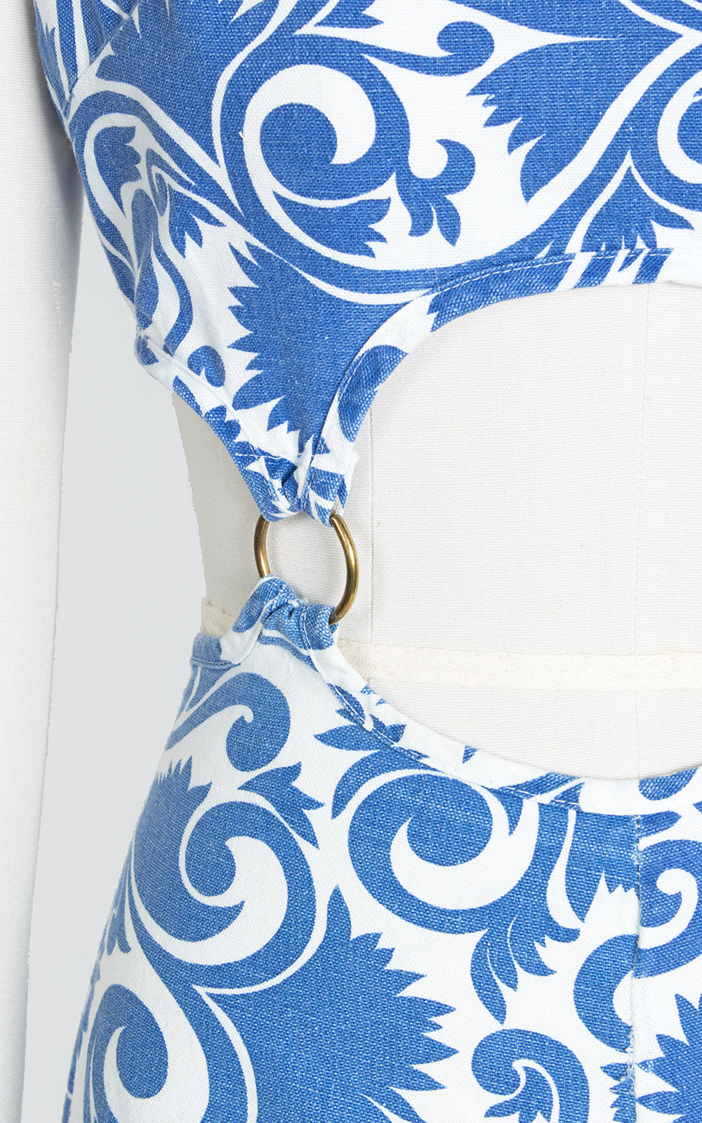 1960s Floral Cotton Cutout Romper | medium