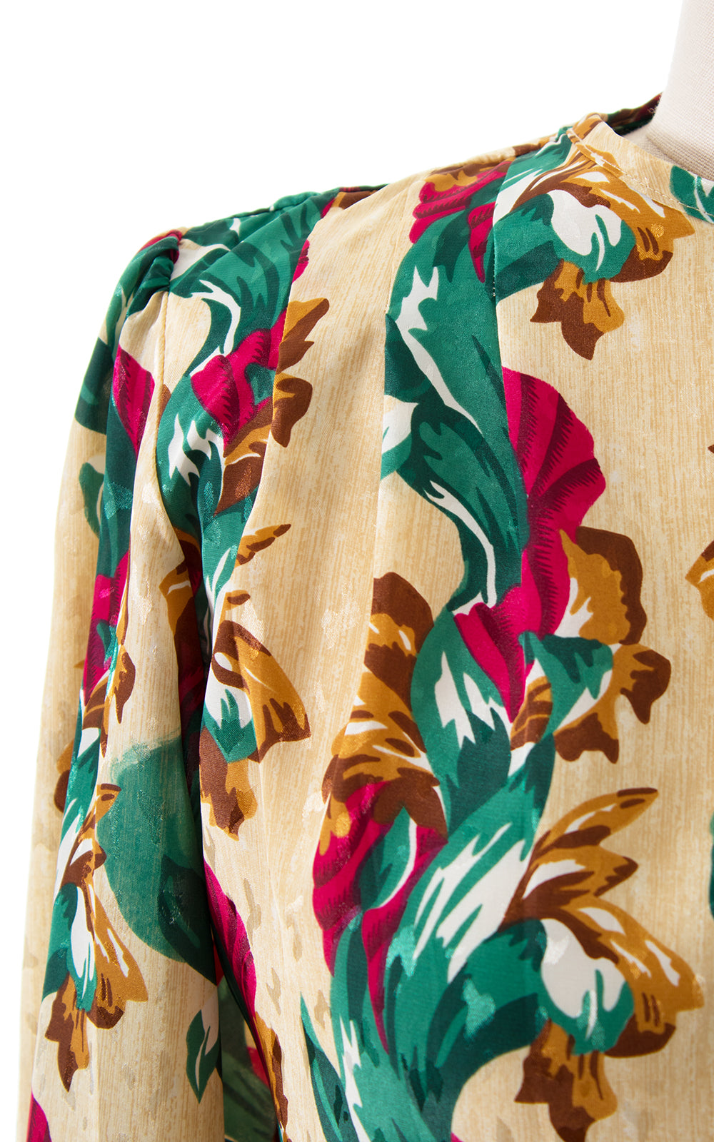 1980s does 1940s Floral Blouse