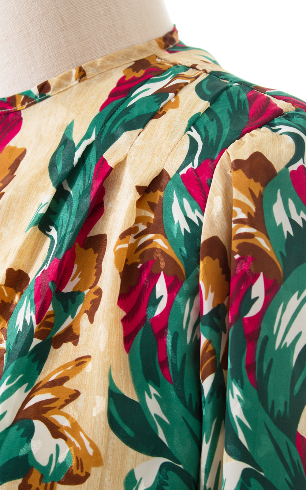 1980s does 1940s Floral Blouse