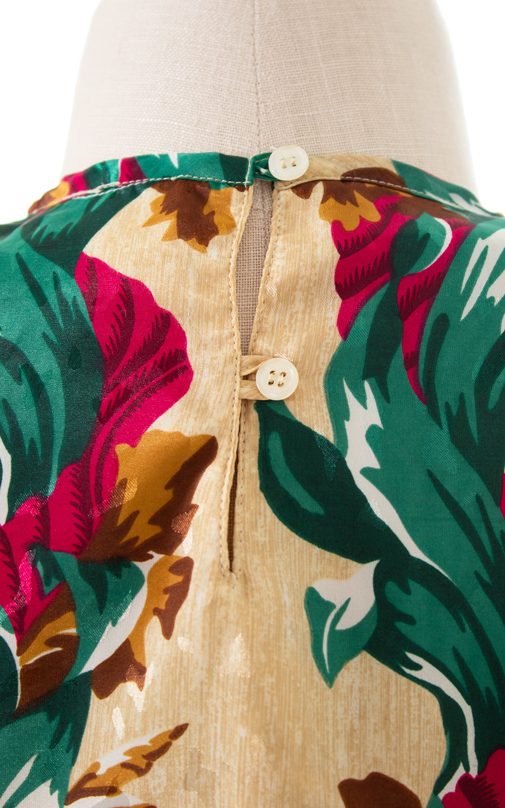 1980s does 1940s Floral Blouse