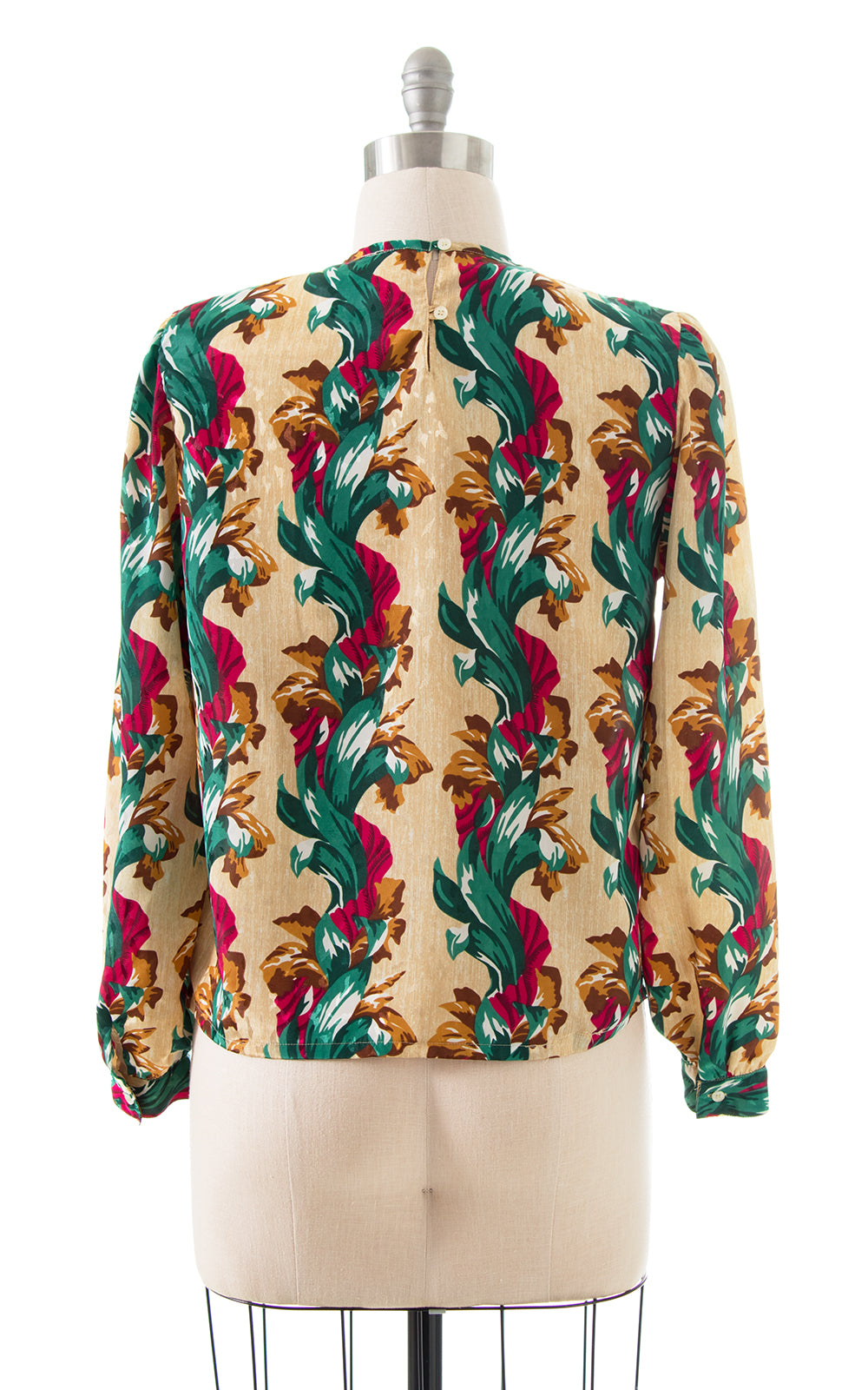 1980s does 1940s Floral Blouse