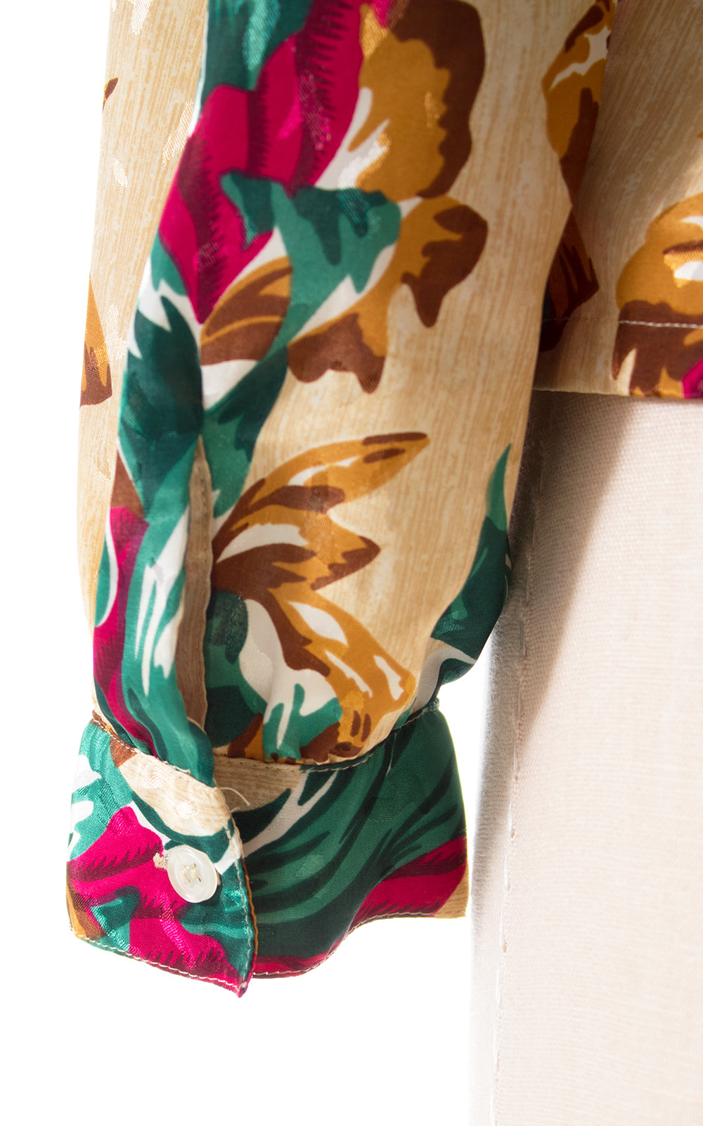 1980s does 1940s Floral Blouse
