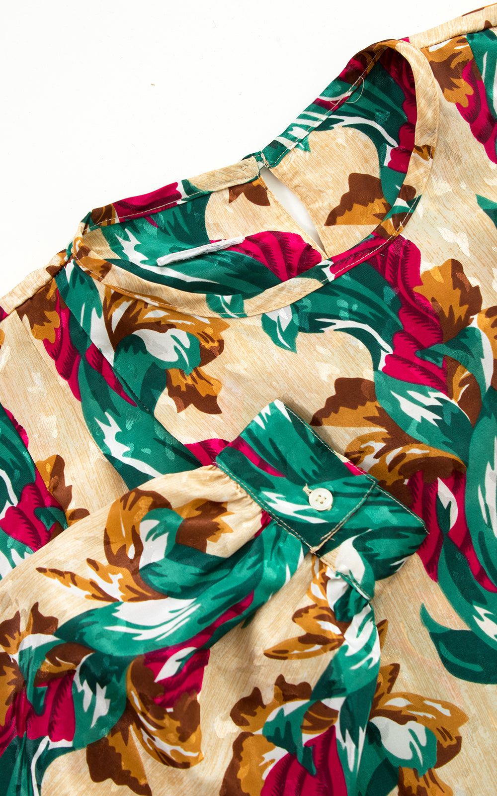1980s does 1940s Floral Blouse