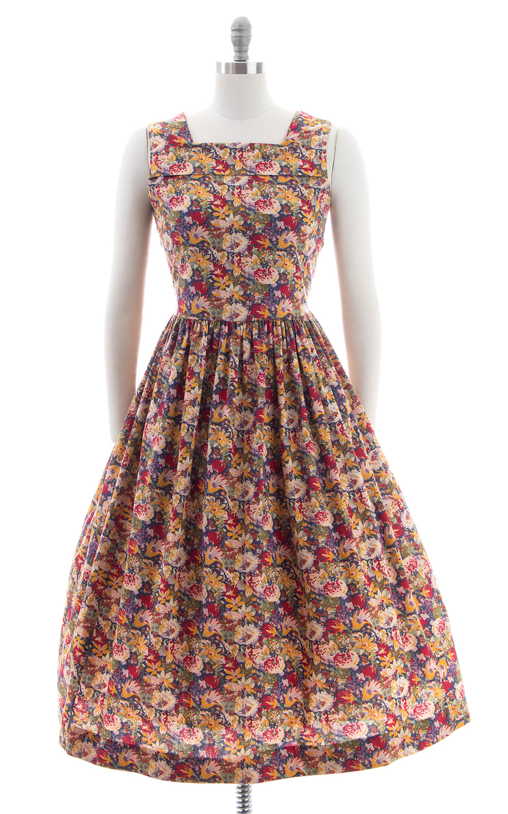 laura ashley summer dresses 1980s 1990s Laura Ashley Floral Cotton Sundress with Pockets