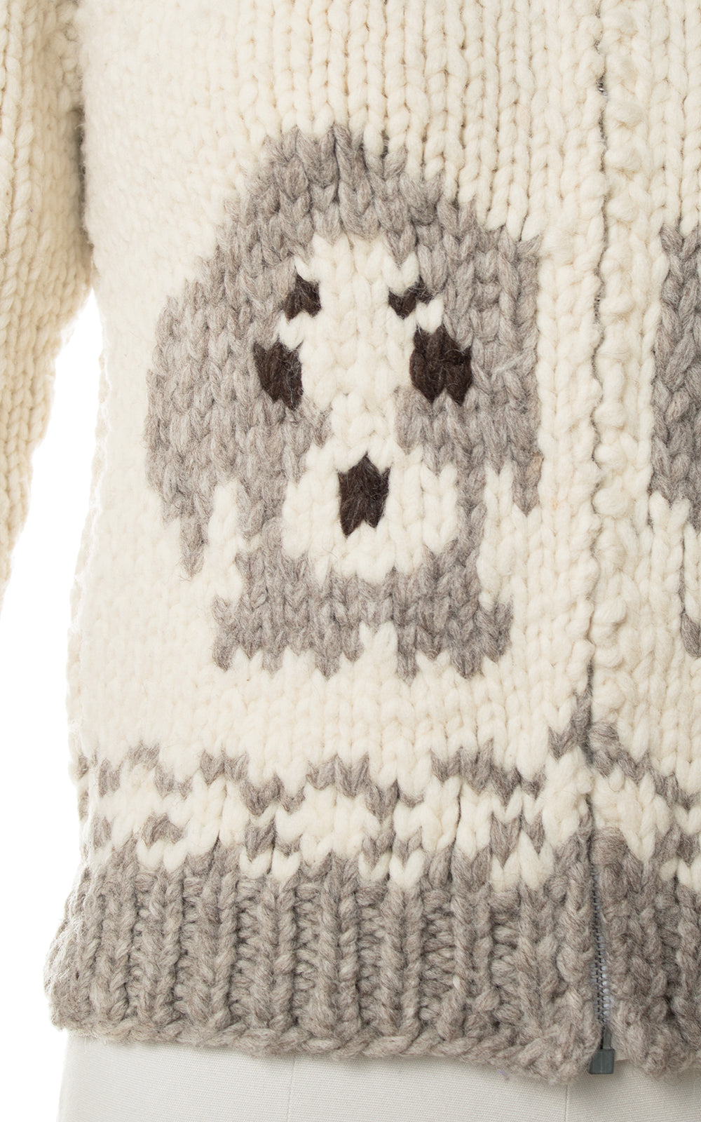 Vintage Dog Novelty Knit Wool Cowichan Sweater