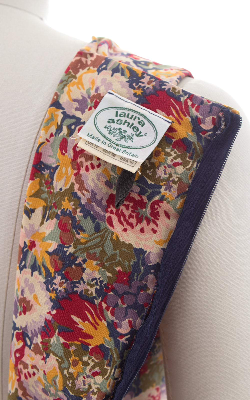 1980s 1990s Laura Ashley Floral Cotton Sundress with Pockets