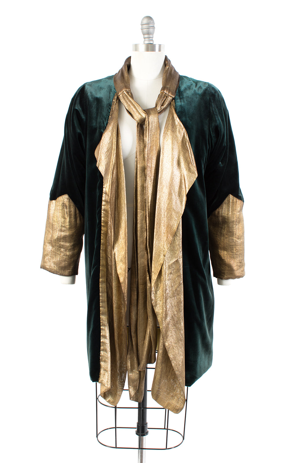 1920s Reversible Gold Lamé & Silk Velvet Coat | small/medium