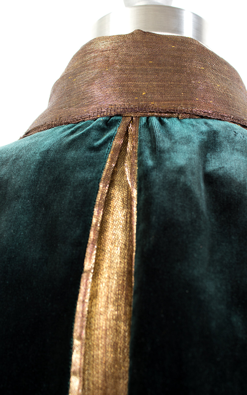 1920s Reversible Gold Lamé & Silk Velvet Coat | small/medium